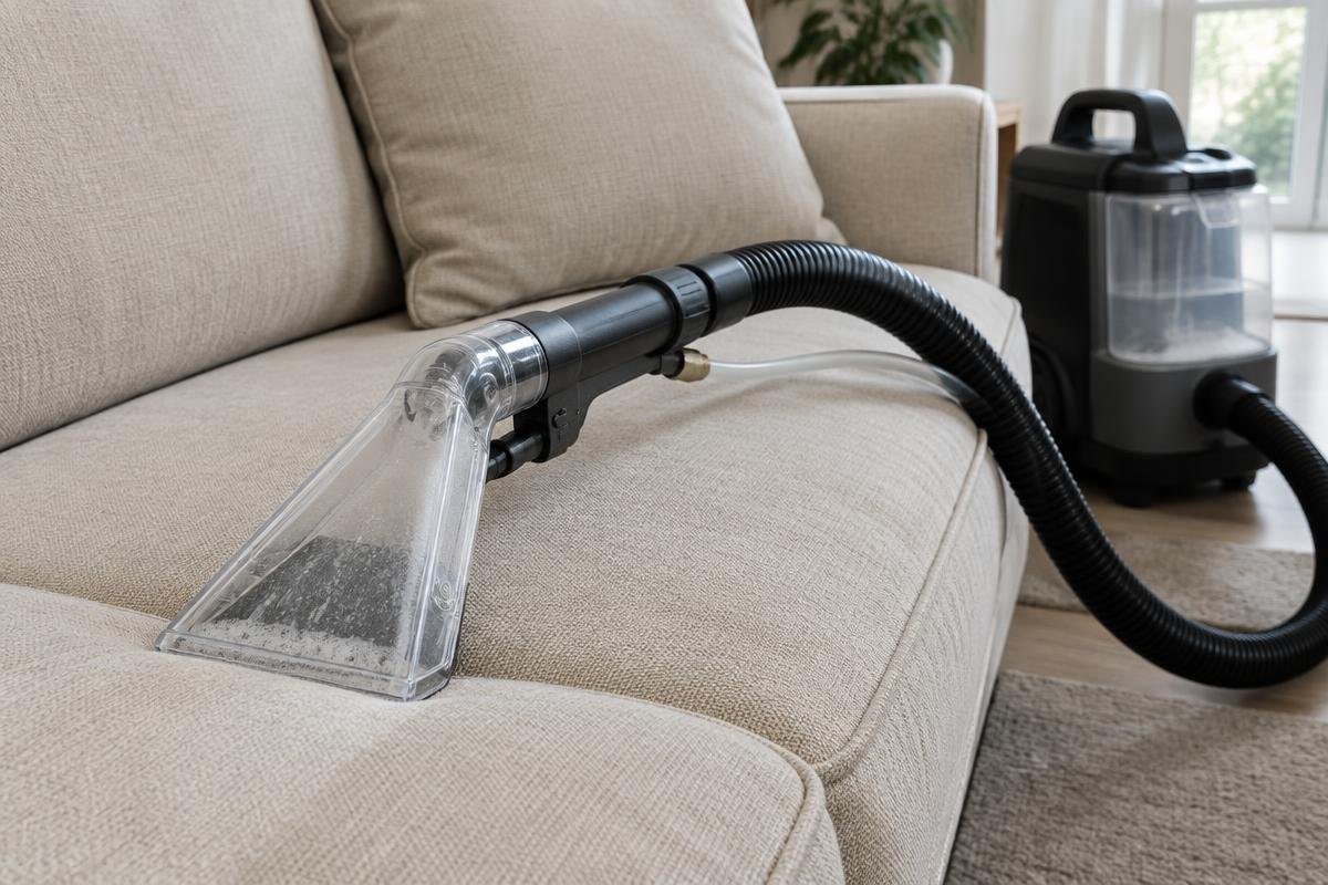 Buse d'injection-extraction sur le tissu d'une assise